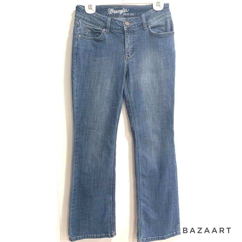 Wrangler womens Boot Cut Jeans Medium Wash Size:7 L 30